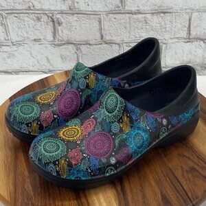 Crocs Neria Pro II Clog Womens 10 Slip Resistant Work Multicolor Clogs Shoes